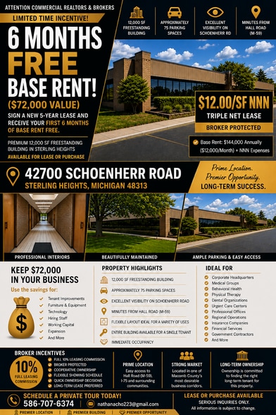 42700 Schoenherr Rd, Sterling Heights, MI for lease - Building Photo - Image 1 of 6