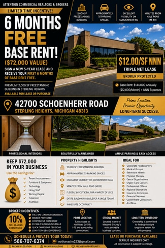 More details for 42700 Schoenherr Rd, Sterling Heights, MI - Office for Lease