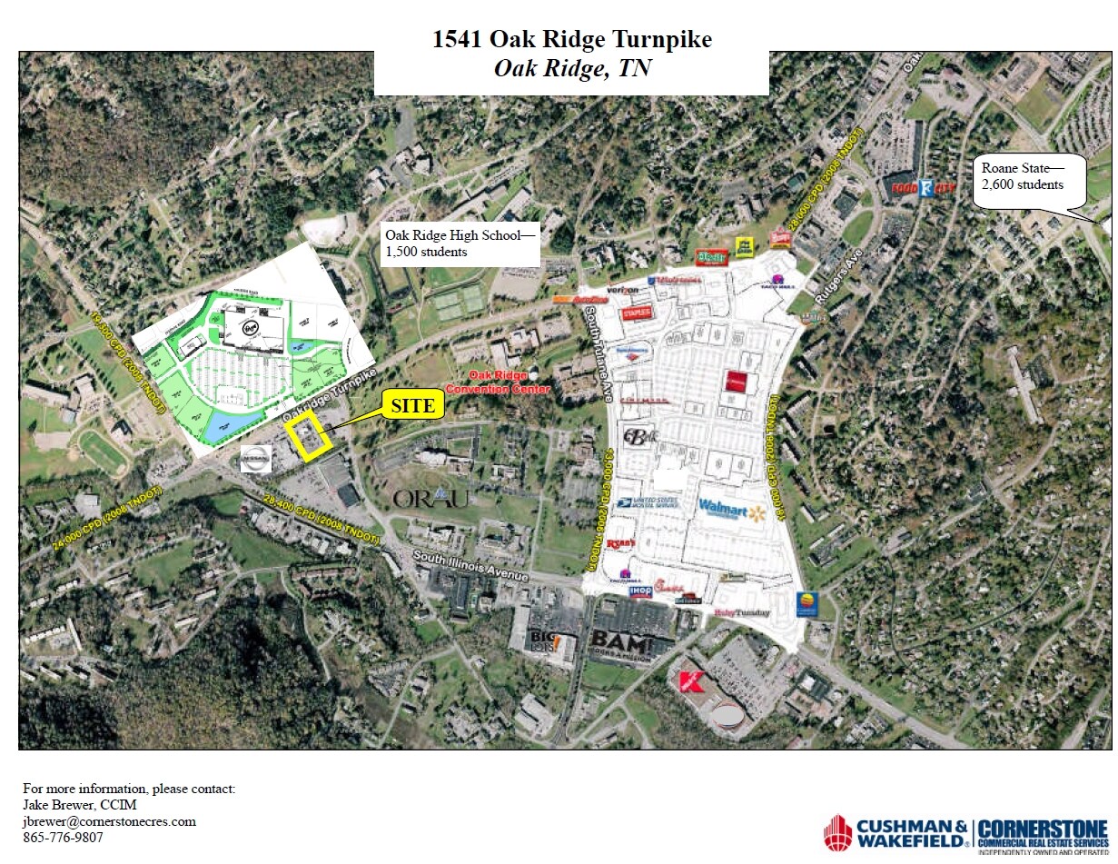 1535 Oak Ridge Tpke, Oak Ridge, TN for lease Aerial- Image 1 of 5
