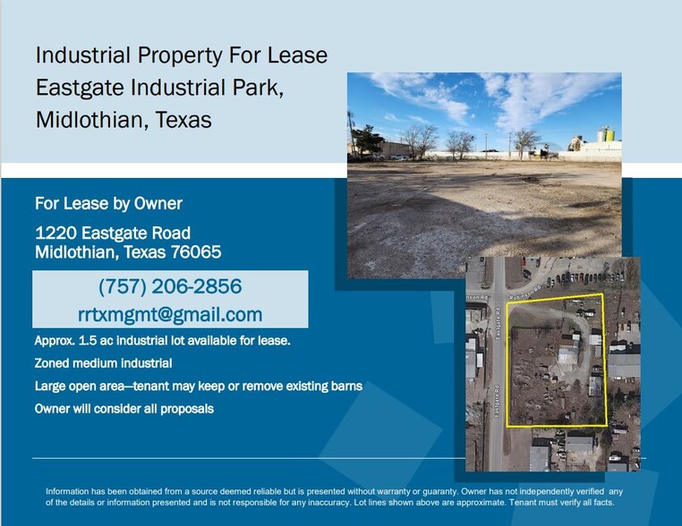 1220 Eastgate Rd, Midlothian, TX for lease - Building Photo - Image 1 of 9