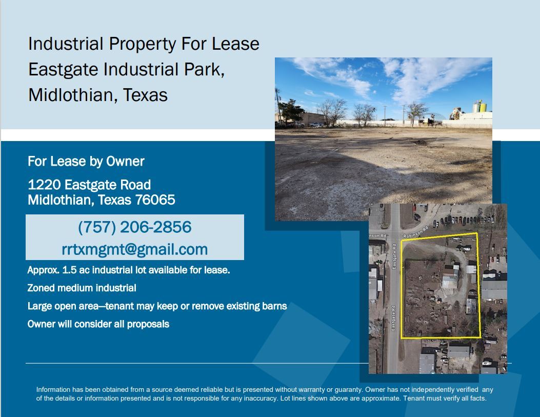 1220 Eastgate Rd, Midlothian, TX for lease Building Photo- Image 1 of 10