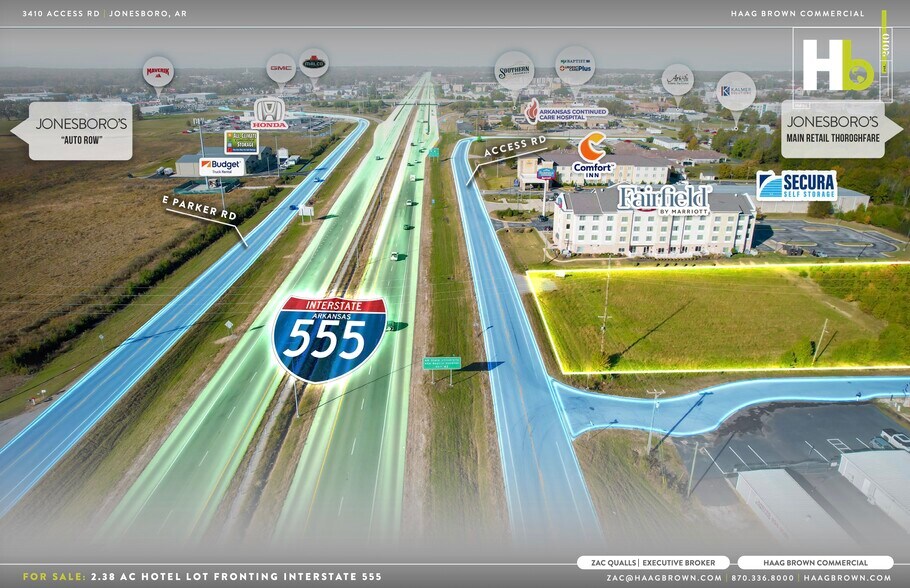 3410 Access Rd, Jonesboro, AR for sale - Aerial - Image 3 of 4