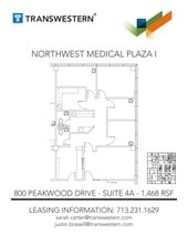 800 Peakwood Dr, Houston, TX for lease Floor Plan- Image 1 of 2