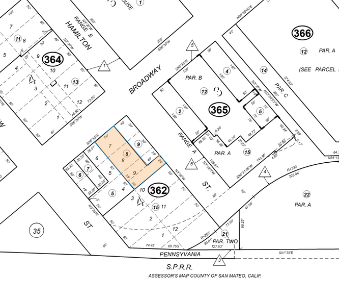 2317 Broadway, Redwood City, CA for lease - Plat Map - Image 2 of 5