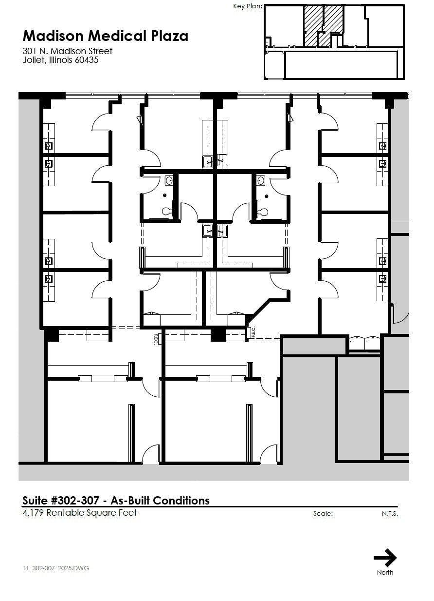 301 Madison St, Joliet, IL à louer Plan d’étage- Image 1 de 1