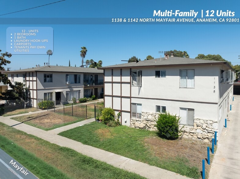 1138-1142 N Mayfair Ave, Anaheim, CA for sale - Building Photo - Image 1 of 8