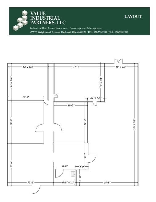 245 W Roosevelt Rd, West Chicago, IL for lease Floor Plan- Image 1 of 1