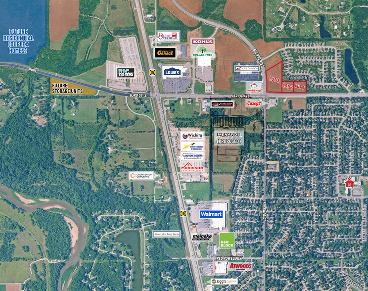 NE C Buckner & Patriot, Derby, KS for sale - Aerial - Image 2 of 3