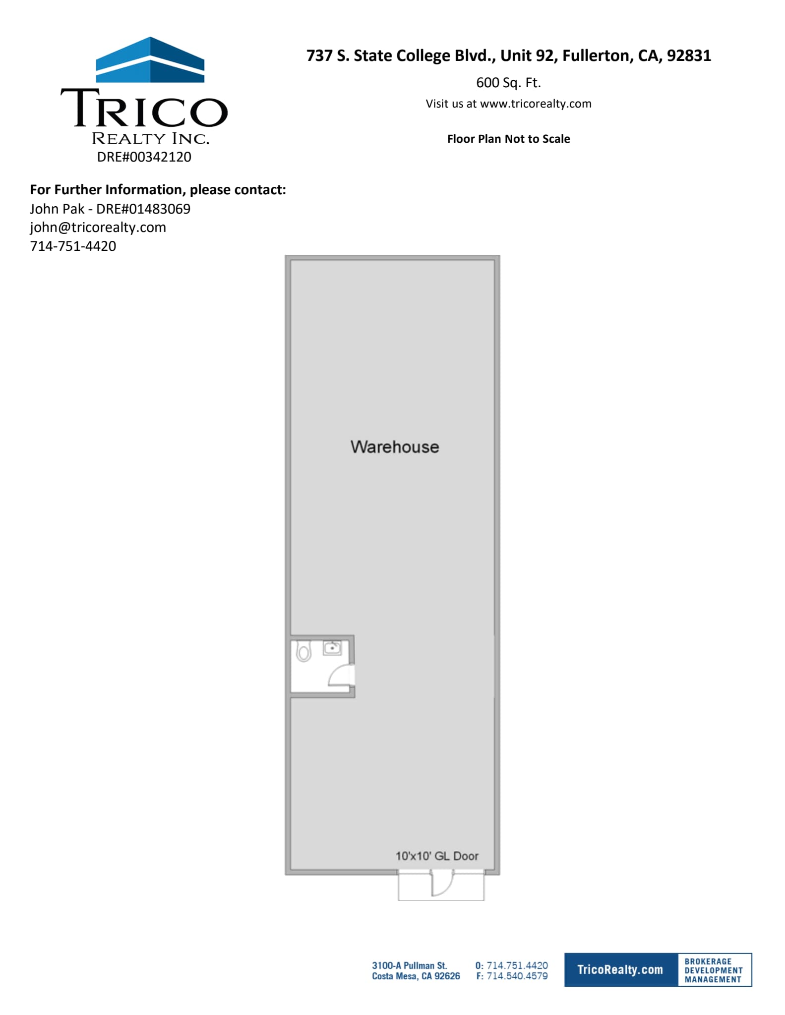 667-759 S State College Blvd, Fullerton, CA à louer Plan d’étage- Image 1 de 1