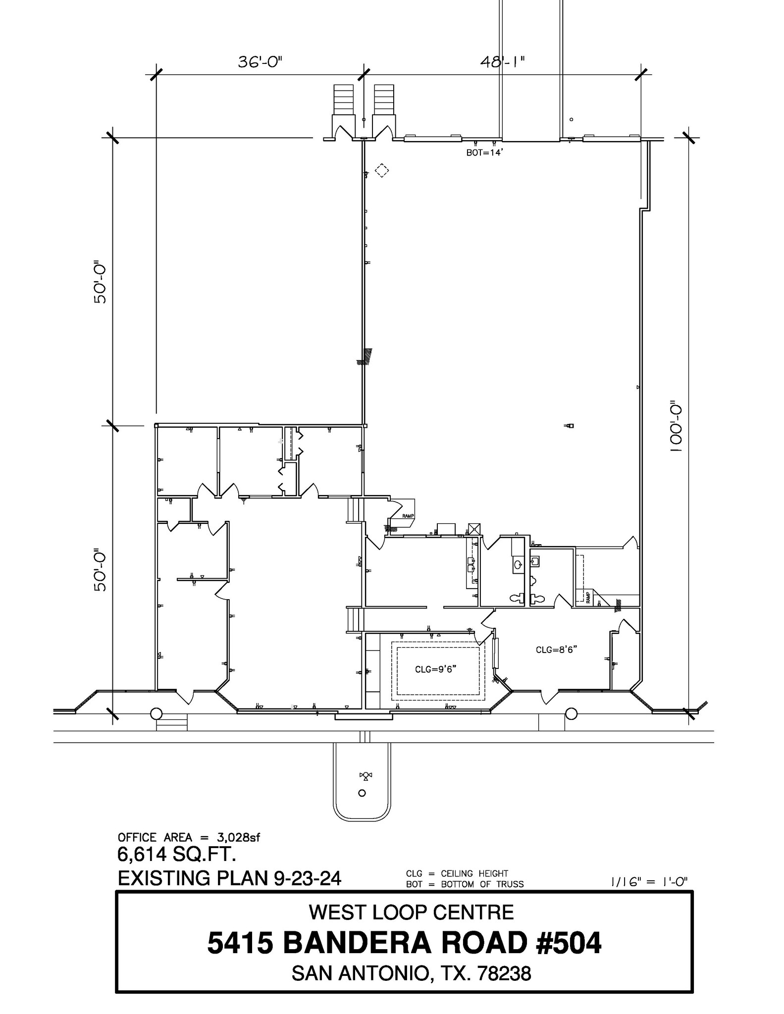 5407-5419 Bandera Rd, San Antonio, TX à louer Plan d  tage- Image 1 de 1