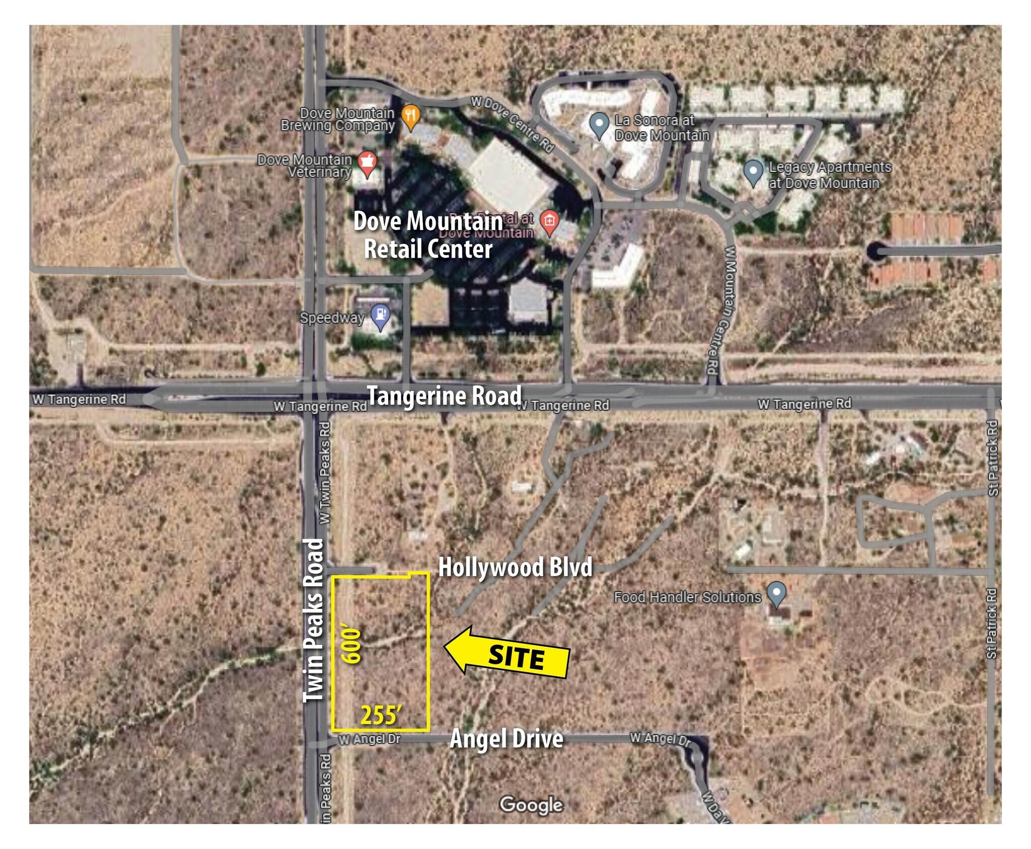 Tangerine & Twin Peaks, Marana, AZ for sale Aerial- Image 1 of 2