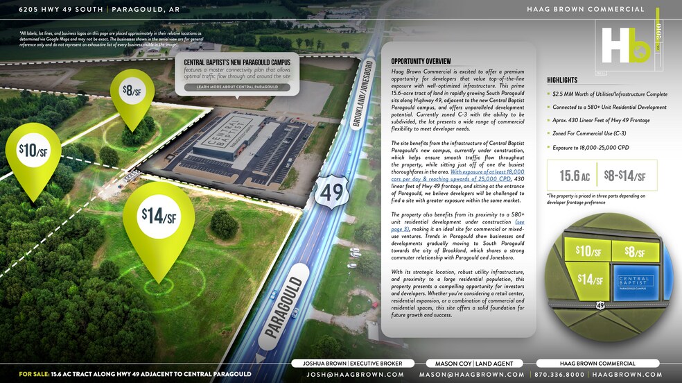 6205 Hwy 49 S, Paragould, AR à vendre - Aérien - Image 2 de 4