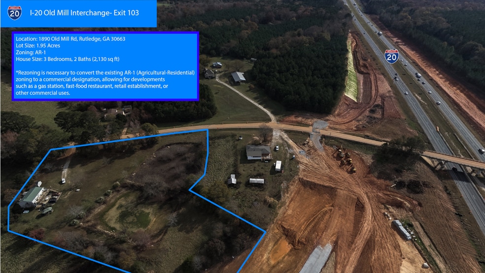 1890 Old Mill Rd, Rutledge, GA for sale - Primary Photo - Image 1 of 7