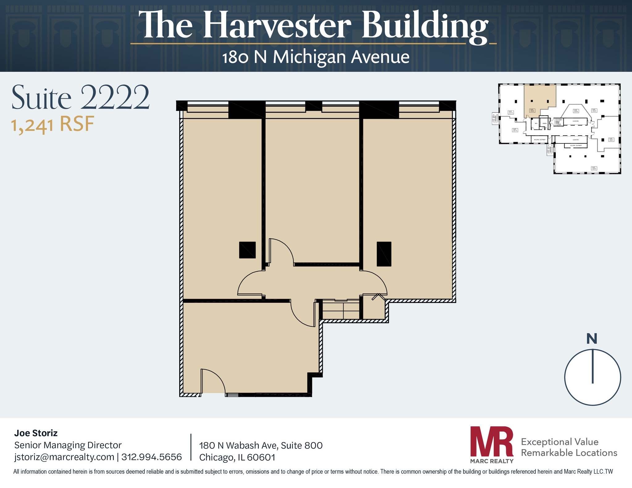 180 N Michigan Ave, Chicago, IL à louer Plan d’étage- Image 1 de 7