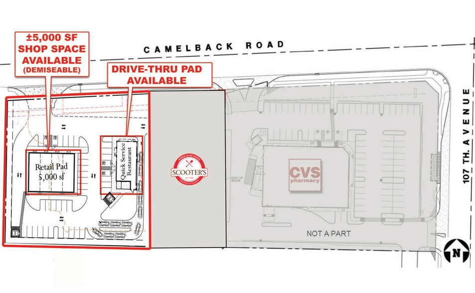 SWC Camelback Rd & N 107th Ave, Phoenix, AZ for lease - Site Plan - Image 2 of 2