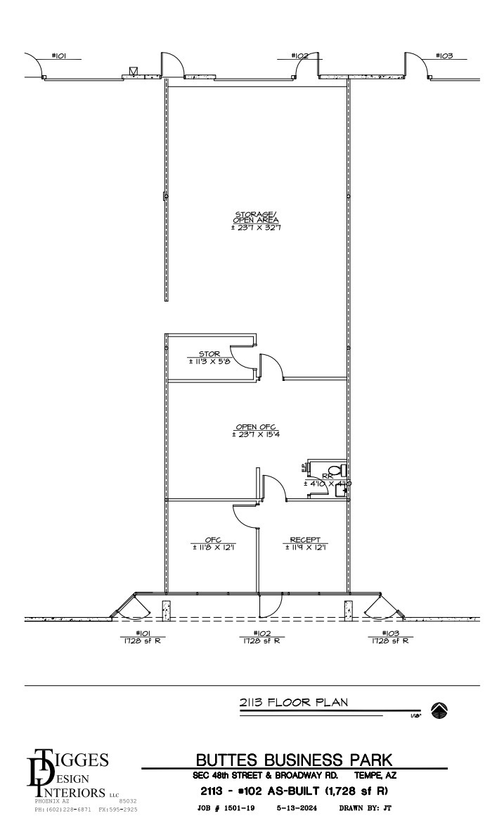 2105 S 48th St, Tempe, AZ for lease Floor Plan- Image 1 of 1