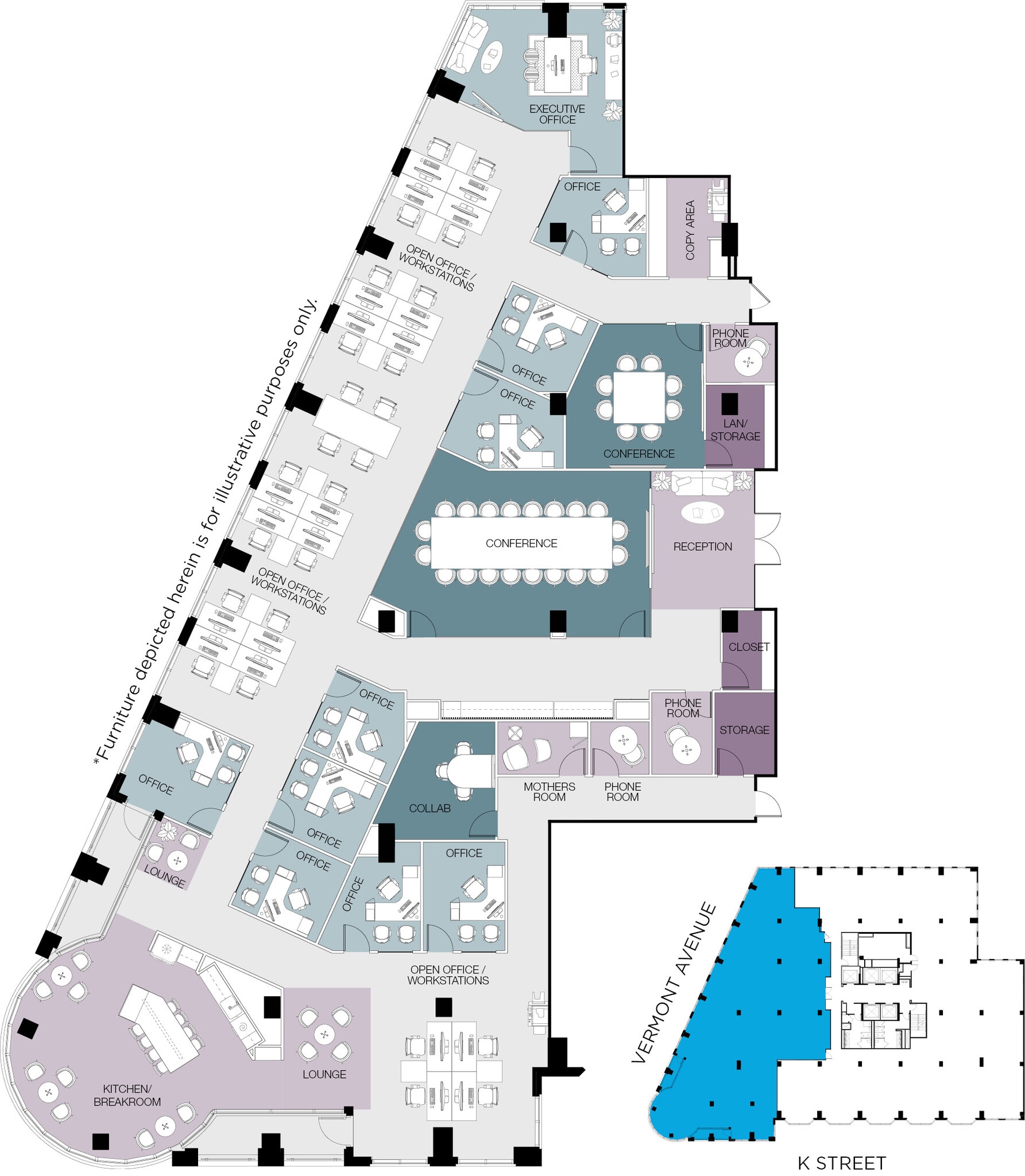1425 K St NW, Washington, DC à louer Plan d’étage- Image 1 de 1