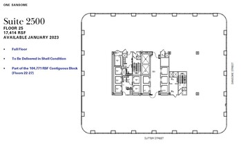 1 Sansome St, San Francisco, CA à louer Plan d’étage- Image 1 de 1