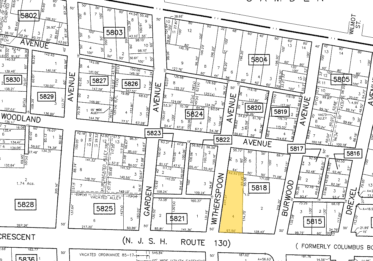 6325 Route 130, Pennsauken, NJ à vendre Plan cadastral- Image 1 de 1