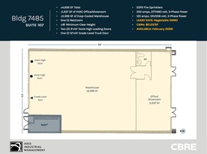 7485 Dean Martin Dr, Las Vegas, NV for lease Floor Plan- Image 1 of 1