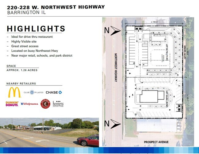 More details for 220 W Northwest Hwy, Barrington, IL - Land for Lease