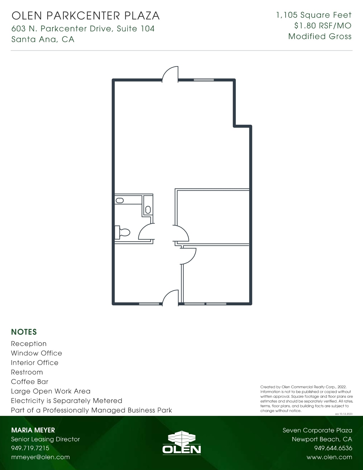 603 N Parkcenter Dr, Santa Ana, CA à louer Plan d’étage- Image 1 de 1