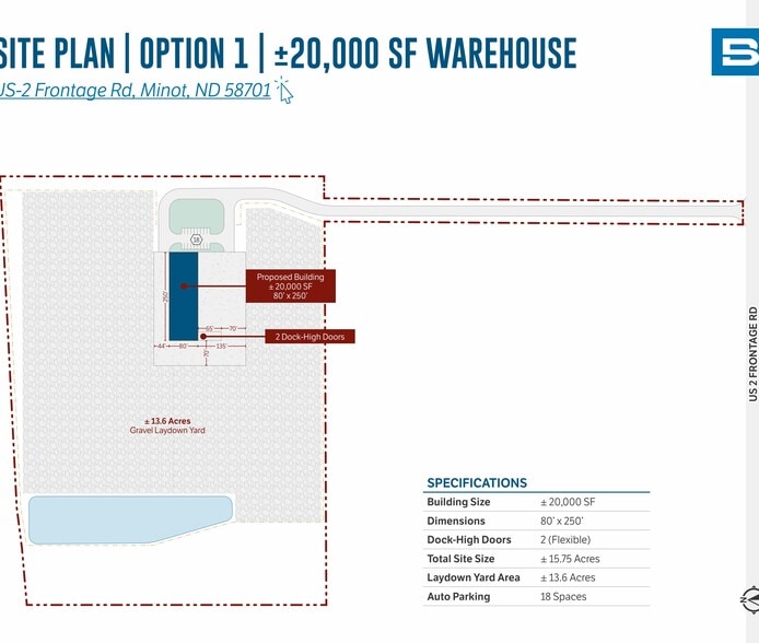 US-2 Frontage Road, Minot, ND for lease - Site Plan - Image 3 of 6