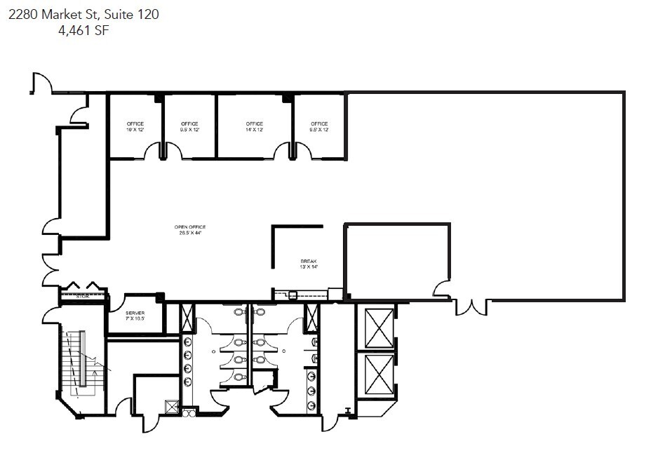 2280 Market St, Riverside, CA à louer Plan d  tage- Image 1 de 1