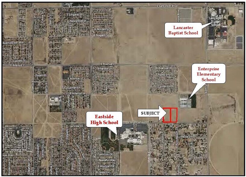 40 E Ave J-8, Lancaster, CA à vendre - Aérien - Image 2 de 3
