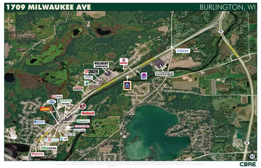 1901 S Milwaukee Ave, Burlington, WI à louer - Aérien - Image 2 de 9