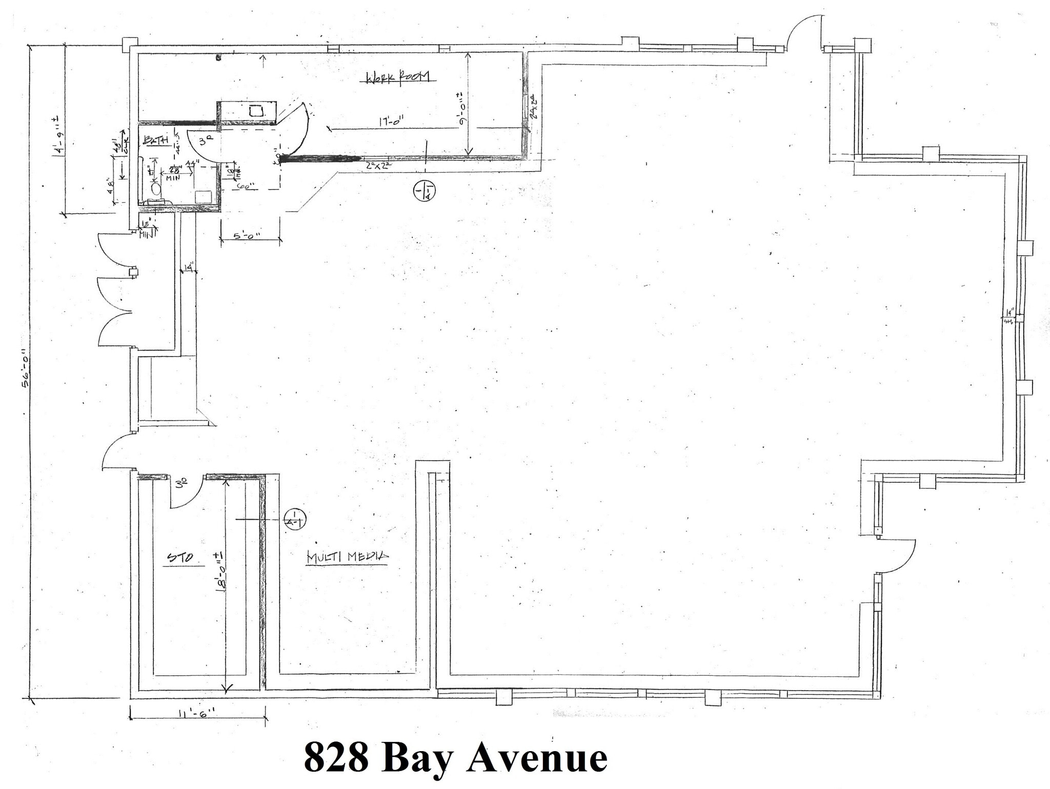 828 Bay Ave, Capitola, CA for lease Floor Plan- Image 1 of 2