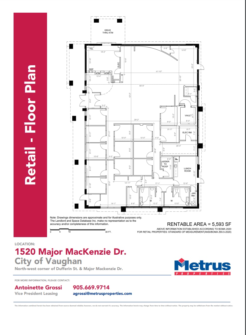 1520 Major Mackenzie Dr, Vaughan, ON for lease Floor Plan- Image 1 of 1