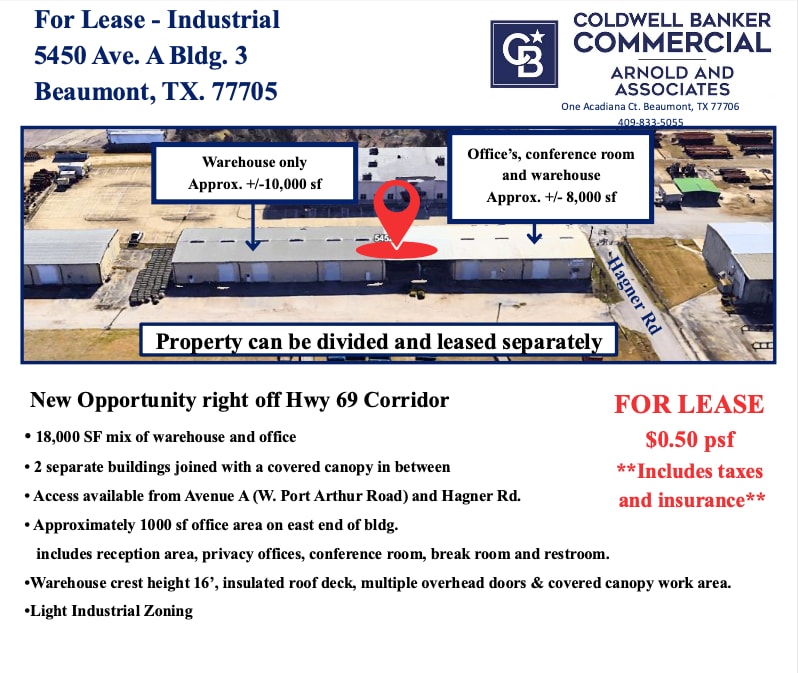 5450 Ave A. Bldg. 3, Beaumont, TX for lease Building Photo- Image 1 of 4