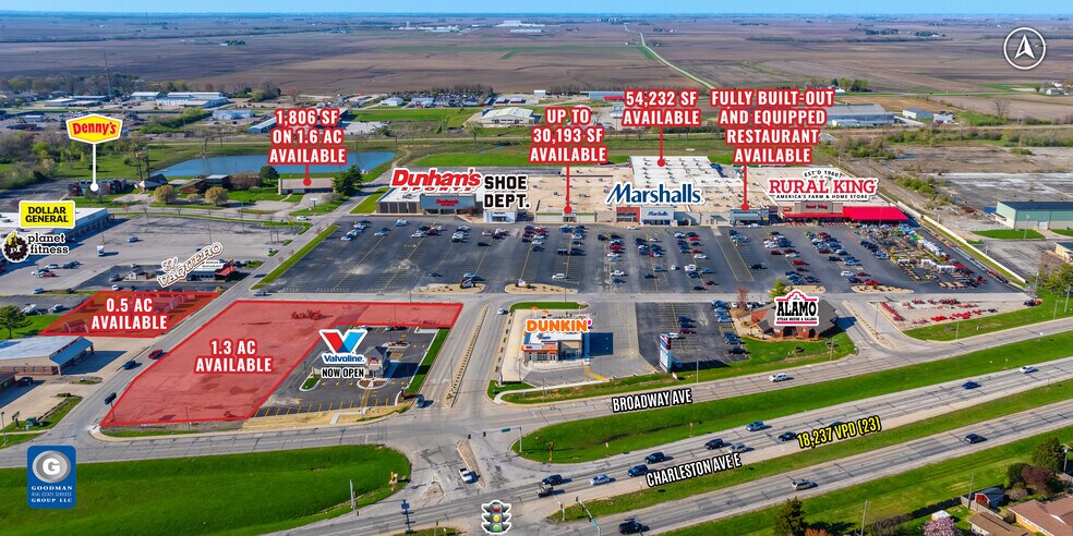 700 Broadway Ave E, Mattoon, IL à louer - Aérien - Image 2 de 6