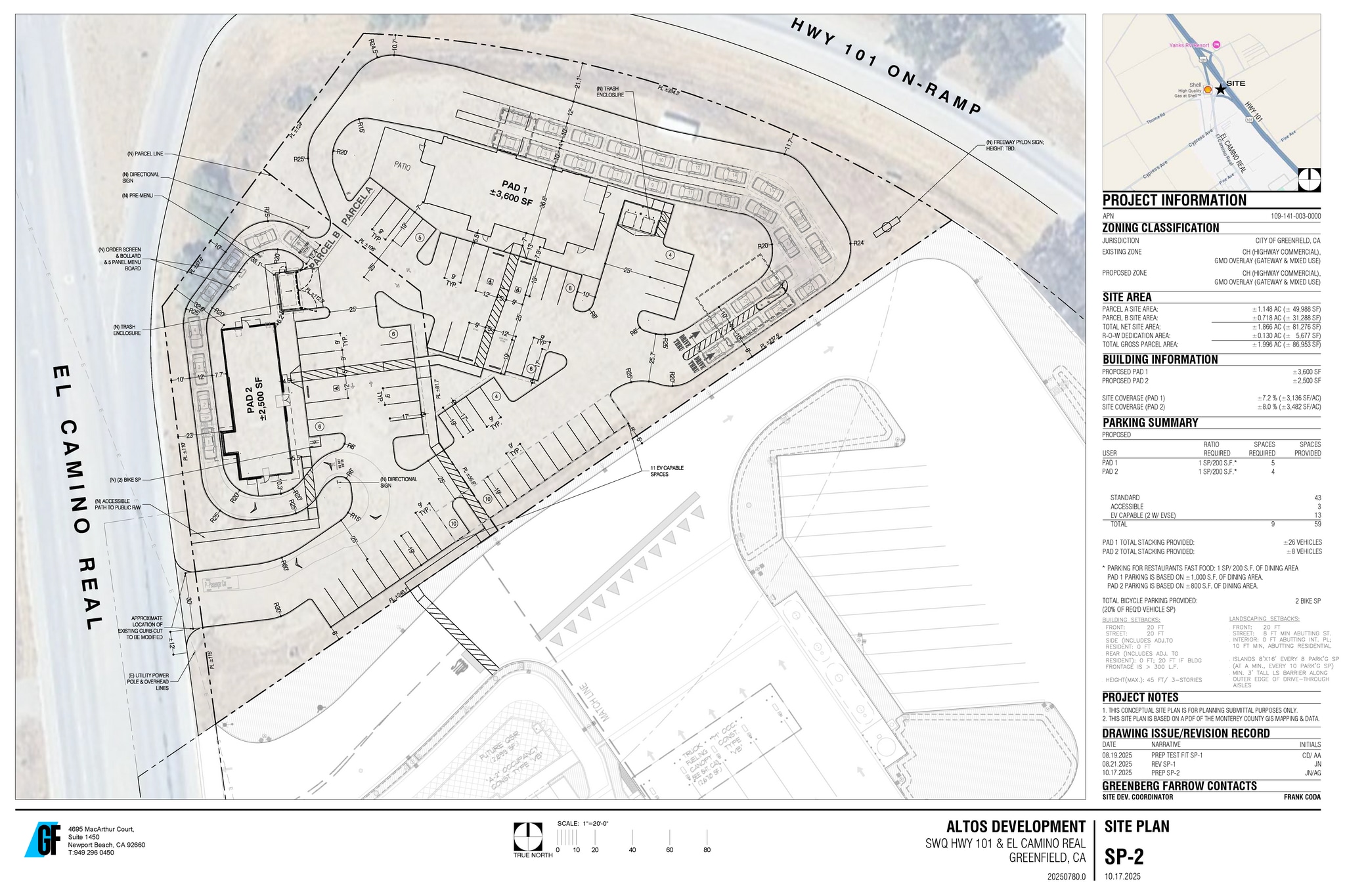 El Camino Real & US 101, Greenfield, CA for lease Site Plan- Image 1 of 2