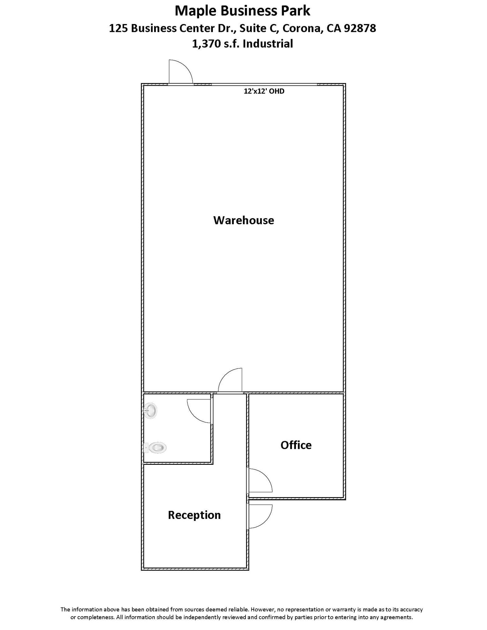 127 Business Center Dr, Corona, CA for lease Floor Plan- Image 1 of 4