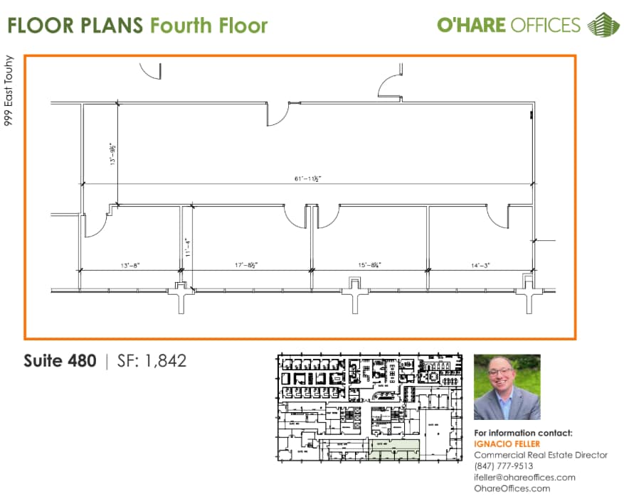 999 E Touhy Ave, Des Plaines, IL à louer Plan d’étage- Image 1 de 1