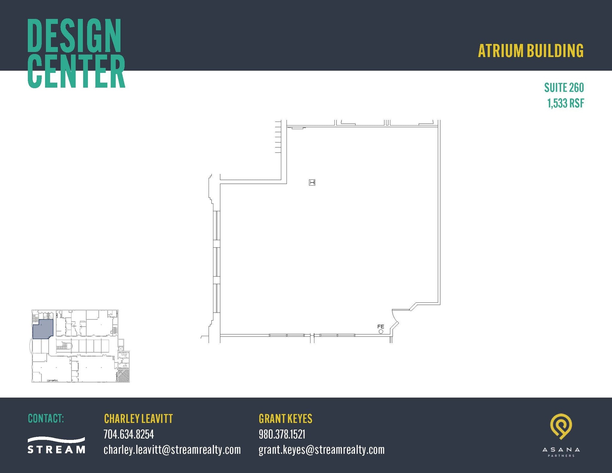 127 W Worthington Ave, Charlotte, NC à louer Plan d’étage- Image 1 de 1