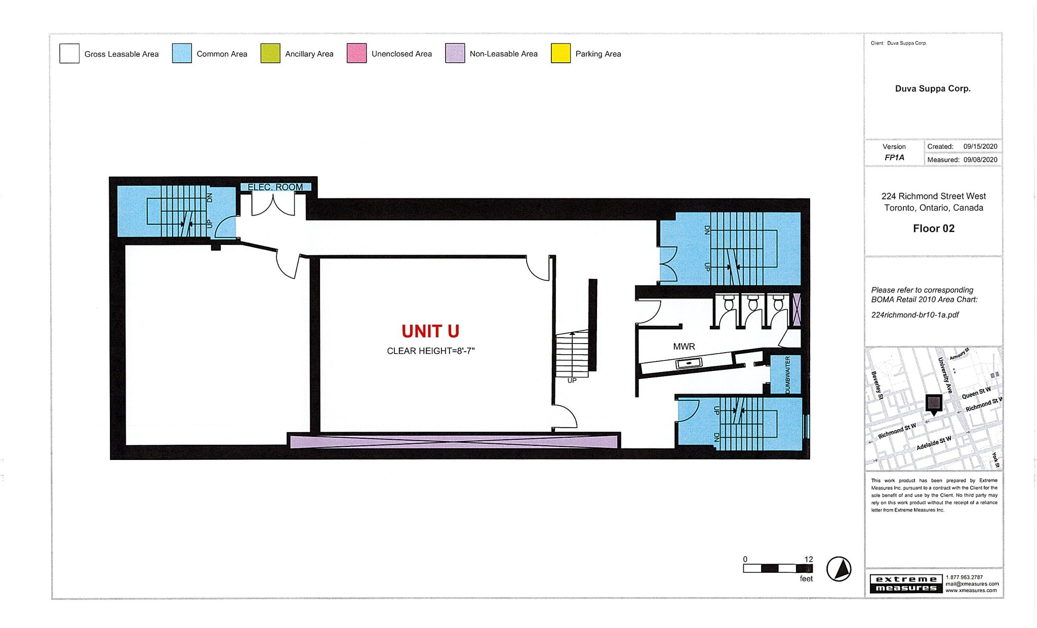 224-226 Richmond St W, Toronto, ON for lease Floor Plan- Image 1 of 8