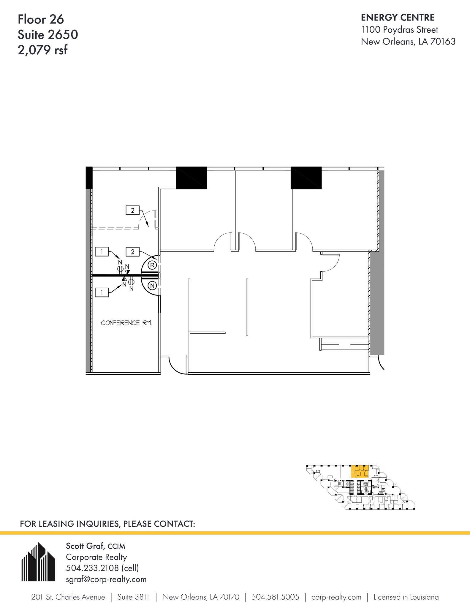 1100 Poydras St, New Orleans, LA for lease Site Plan- Image 1 of 1
