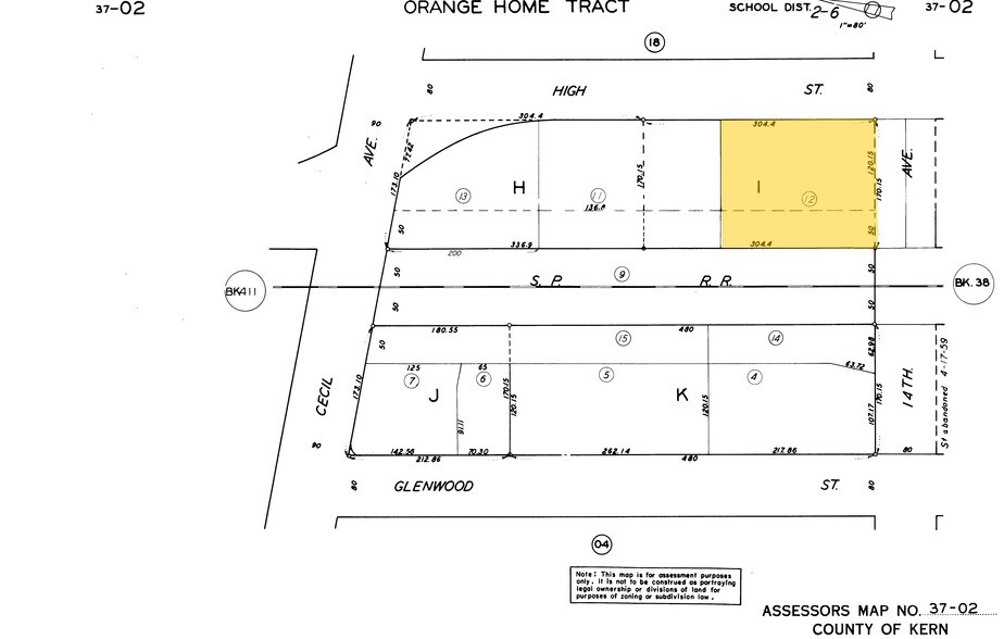 1407 High St, Delano, CA à louer - Plan cadastral - Image 2 de 14