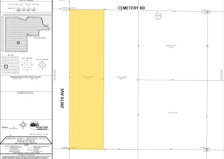 Gila Bend 160 Acres South, Gila Bend, AZ à vendre - Plan cadastral - Image 2 de 2