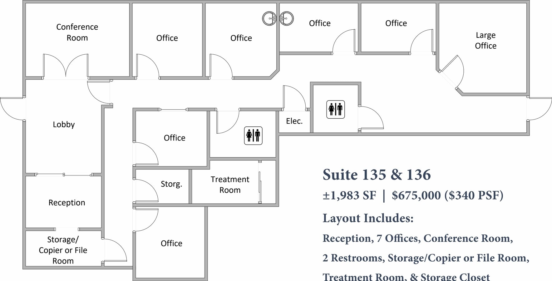 1757 E Baseline Rd, Gilbert, AZ 85233 - Unité 135-136 -  - Plan d’étage - Image 1 of 2