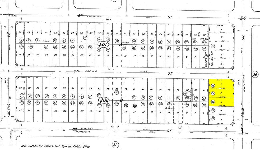 11001 Palm Dr, Desert Hot Springs, CA for sale - Plat Map - Image 2 of 2