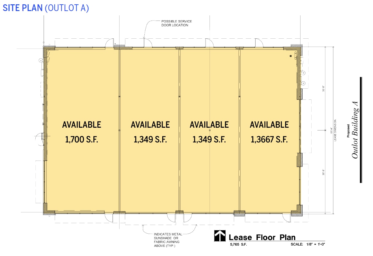 7019 E Michigan Ave, Saline, MI à louer Plan d’étage- Image 1 de 2