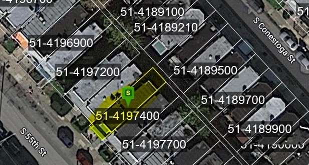 1725 S 55th St, Philadelphia, PA for sale Plat Map- Image 1 of 2