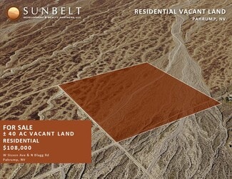 Plus de détails pour 9381 Blagg rd, Pahrump, NV - Terrain à vendre