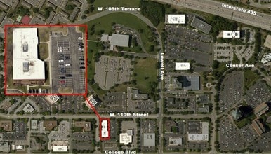 8005 W 110th St, Overland Park, KS - AERIAL  map view