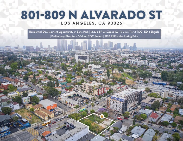 801-809 N Alvarado St, Los Angeles, CA à vendre - Photo du bâtiment - Image 1 de 1