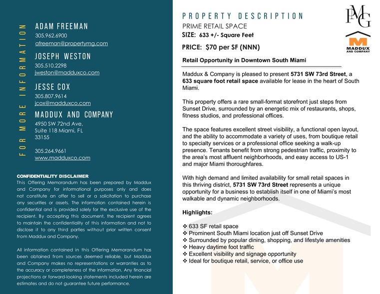 5731 SW 73rd St, South Miami, FL for lease - Interior Photo - Image 2 of 5